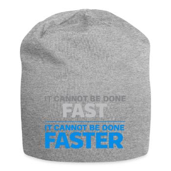 Not done quickly Motif - Jersey Beanie - heather grey - Front