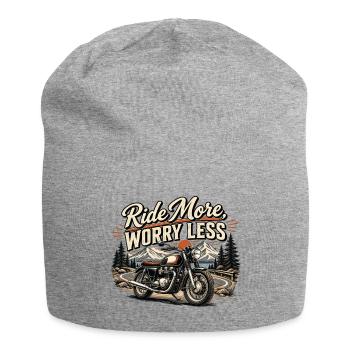Ride More, Worry Less Motorcycle - Jersey Beanie - heather grey - Front