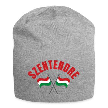 Szentendre Crossed Hungarian Flags - Jersey Beanie - heather grey - Front
