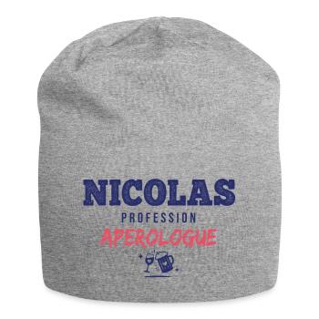 Nicolas Aperologue – Humor Apéro - Jersey-Beanie - Grau meliert - Vorne
