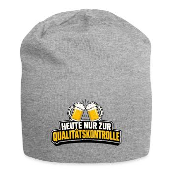 Qualitätskontrolle Prost - Jersey-Beanie - Grau meliert - Vorne