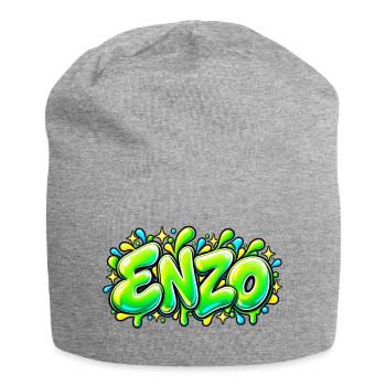 ENZO in Graffiti: das Geschenk, das das Feuer entfacht! - Jersey-Beanie - Grau meliert - Vorne