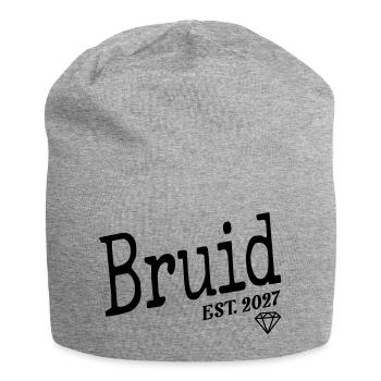 Niederländische Braut 2027 - Jersey-Beanie - Grau meliert - Vorne