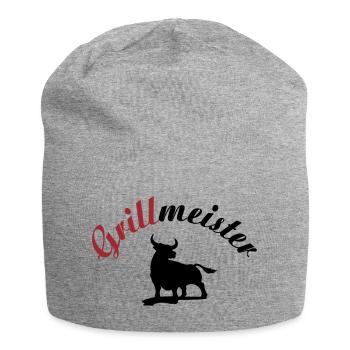 Grillmeister - Jersey-Beanie - Grau meliert - Vorne
