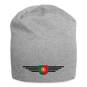 I Love Portugal, conception de tenue de t-shirt - Bonnet en jersey - gris chiné - Devant