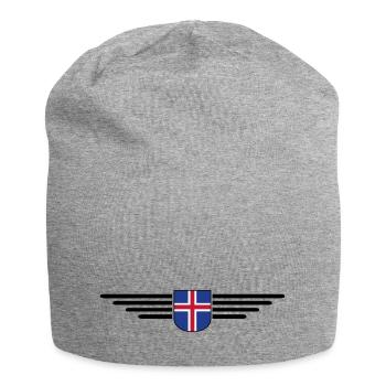 Iceland T-Shirt – Magic of the Northern Lights - Jersey Beanie - heather grey - Front