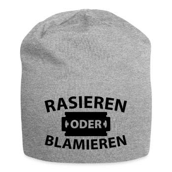 Rasieren oder blamieren - Jersey-Beanie - Grau meliert - Vorne