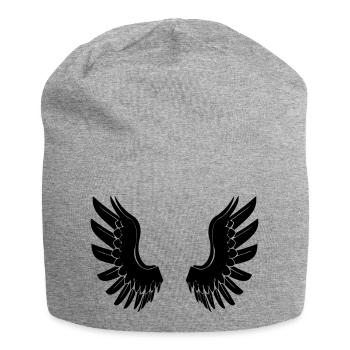 wings - Jersey Beanie - heather grey - Front