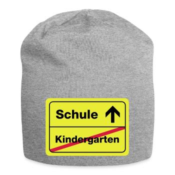 école maternelle, - Bonnet en jersey - gris chiné - Devant