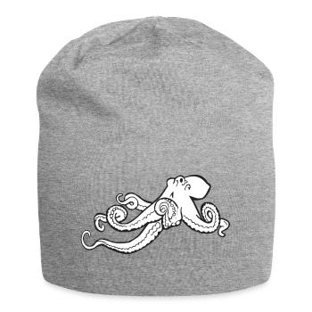 tintenfisch giant octopus krake kalmar sepien fish - Jersey-Beanie - Grau meliert - Vorne