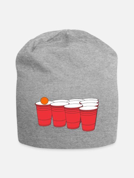 Bierpong - Jersey-Beanie - Grau meliert