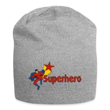 Superhero Comic Superhero - Ideal Gift Idea - Jersey Beanie - heather grey - Front