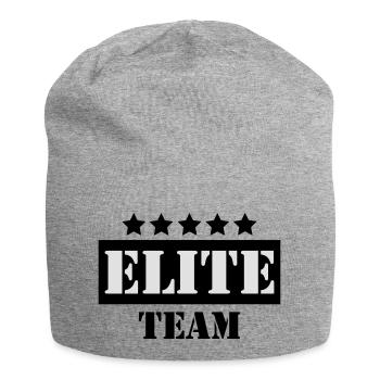 Elite team - Bonnet en jersey - gris chiné - Devant