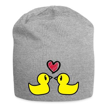 baby_enten_paar_f3 - Jersey Beanie - heather grey - Front