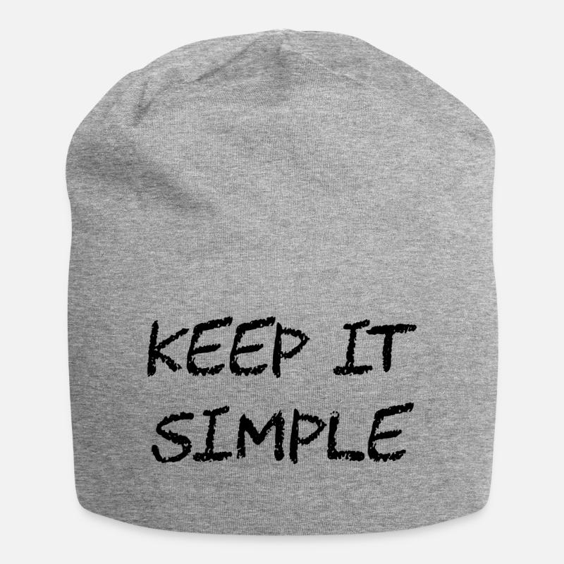 keep it simple Geschenk Idee - Jersey-Beanie - Grau meliert