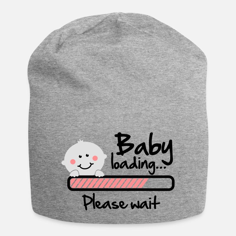 Baby loading - please wait - Jersey-Beanie - Grau meliert