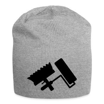 la couleur - Bonnet en jersey - gris chiné - Devant