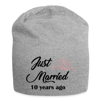 Just Married 10 years ago - Bonnet en jersey - gris chiné - Devant
