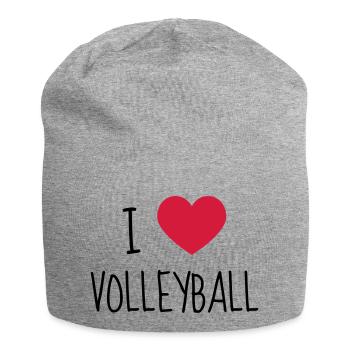 Volleyball - Volley Ball - Volley-Ball - Sport - Jersey Beanie - heather grey - Front