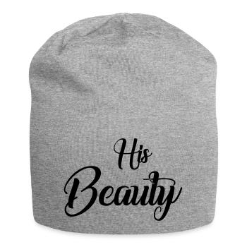His beauty - Jersey Beanie - heather grey - Front