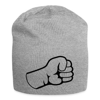 Design Concentrated Fist - Jersey Beanie - heather grey - Front