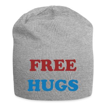FREE HUGS - Jersey Beanie - heather grey - Front
