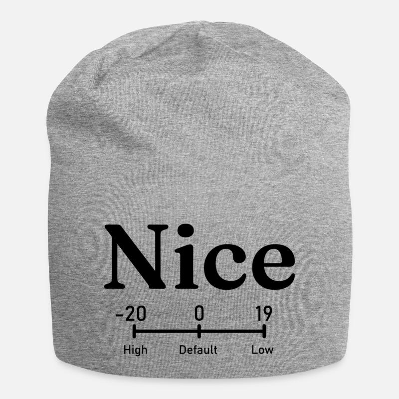 Nice | linux process priority command - Jersey Beanie - heather grey
