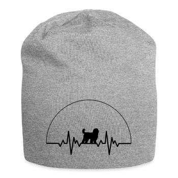 Heartbeat Labradoodle - Jersey Beanie - heather grey - Front