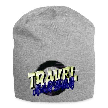 different traveling eat sleep travel travel bug - Jersey Beanie - heather grey - Front