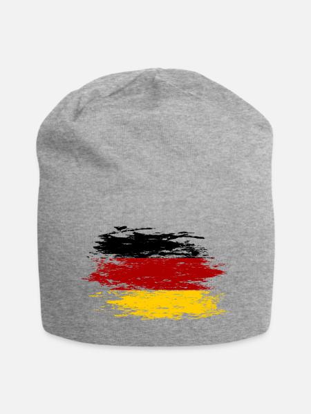 Deutschland Flagge used - Jersey-Beanie - Grau meliert
