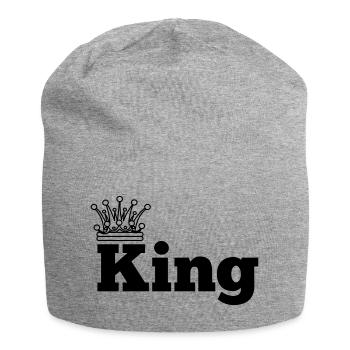 King 1 - Jersey Beanie - heather grey - Front