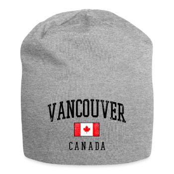 Vancouver, drapeau canadien - Bonnet en jersey - gris chiné - Devant