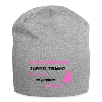 Je t'ai tant attendu PNK BLK - Bonnet en jersey - gris chiné - Devant