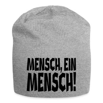 Ein Mensch - Jersey-Beanie - Grau meliert - Vorne