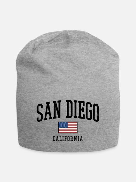 San Diego USA – Patriotic California Design - Jersey-Beanie - Grau meliert