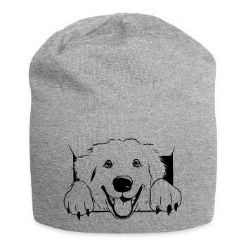 Bouvier des Pyrénées - Bonnet en jersey - gris chiné - Devant