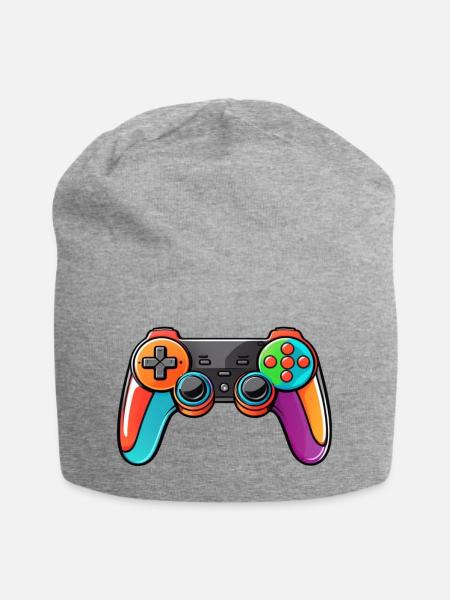 Gamepad Controller Colors Colorful - Jersey Beanie - heather grey