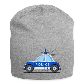 Voiture de Police Bleu - Bonnet en jersey - gris chiné - Devant