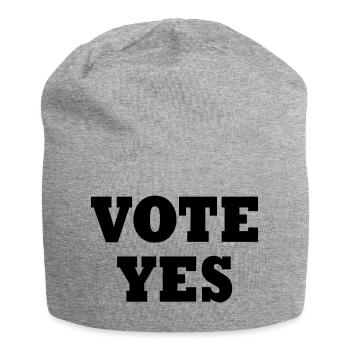 Vote yes - Bonnet en jersey - gris chiné - Devant
