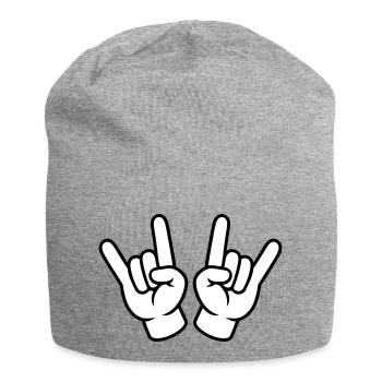 Icône de main Partie - Bonnet en jersey - gris chiné - Devant