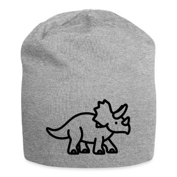 triceratops - Jersey Beanie - heather grey - Front