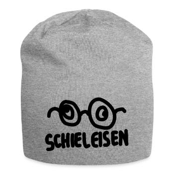 Glasses Squint Saying - Jersey Beanie - heather grey - Front
