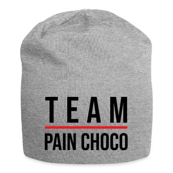 Team pain choco - Bonnet en jersey - gris chiné - Devant