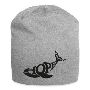 HOPE the Baltic Sea Whale - Jersey Beanie - heather grey - Front
