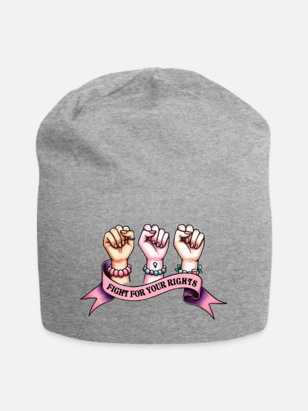 Kämpfe für deine Rechte Feministin - Jersey-Beanie - Grau meliert
