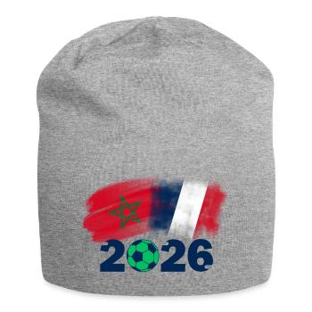 Doppelte Kultur Doppeler Stolz Franco Marokkanischer Franc - Jersey-Beanie - Grau meliert - Vorne