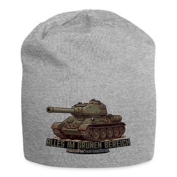 T-34 Panzer – Alles im grünen Bereich - Jersey-Beanie - Grau meliert - Vorne
