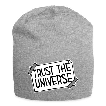 Trust The Universe Spirituell Universum Zitat Logo - Jersey-Beanie - Grau meliert - Vorne