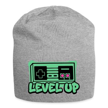 Level Up Controller Icon - Jersey Beanie - heather grey - Front