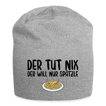 Schwäbische Küche Der will nur Spätzle - Jersey-Beanie - Grau meliert - Vorne